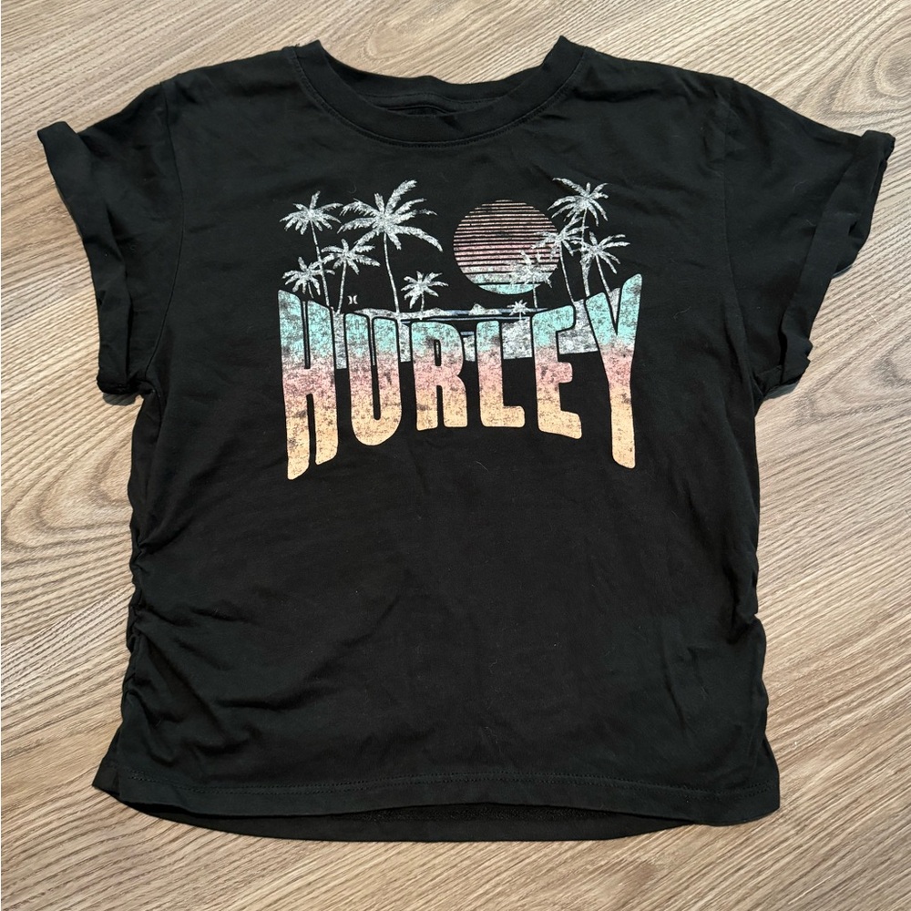 Hurley Crop Ruched Tee